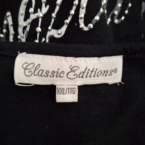 Plus Size XXL Graphic Pattern Rhinestone Boho Women's Rock Star Tank Top - Picture 4 of 6